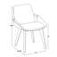 Chaise en bambou noir et similicuir noir