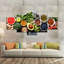 Ensemble de 5 aliments sains sur toile-1172282511