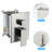 Wall Mounted Shower With 12 Inch Dual Heads - Square, Square Head Mounted, Finish-115806961