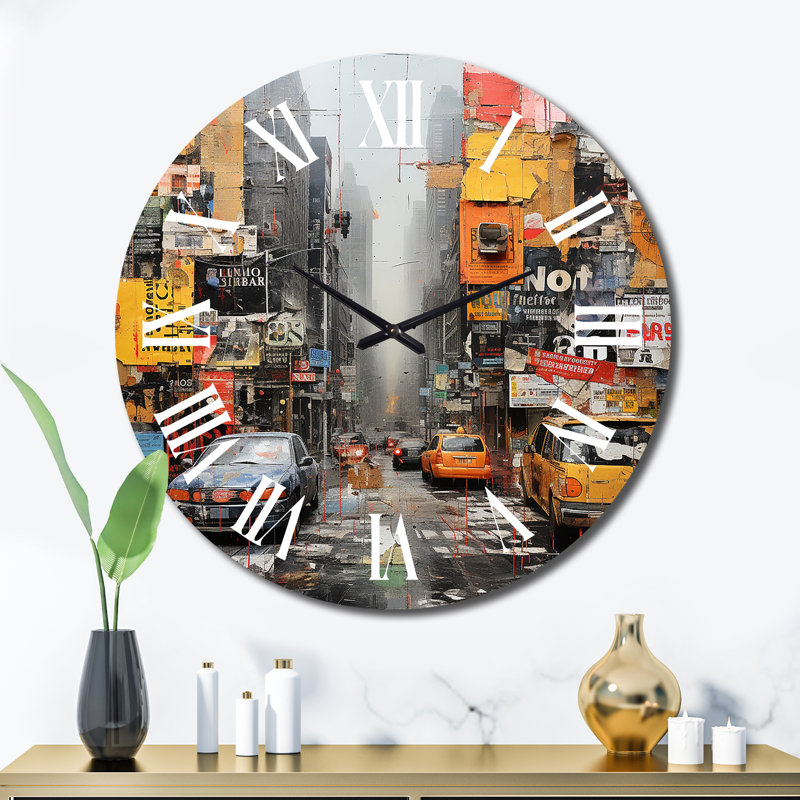 Horloge murale Urban Collage I, Très grand