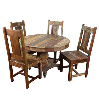 Killingly 4 - Person Solid Wood Dining Set