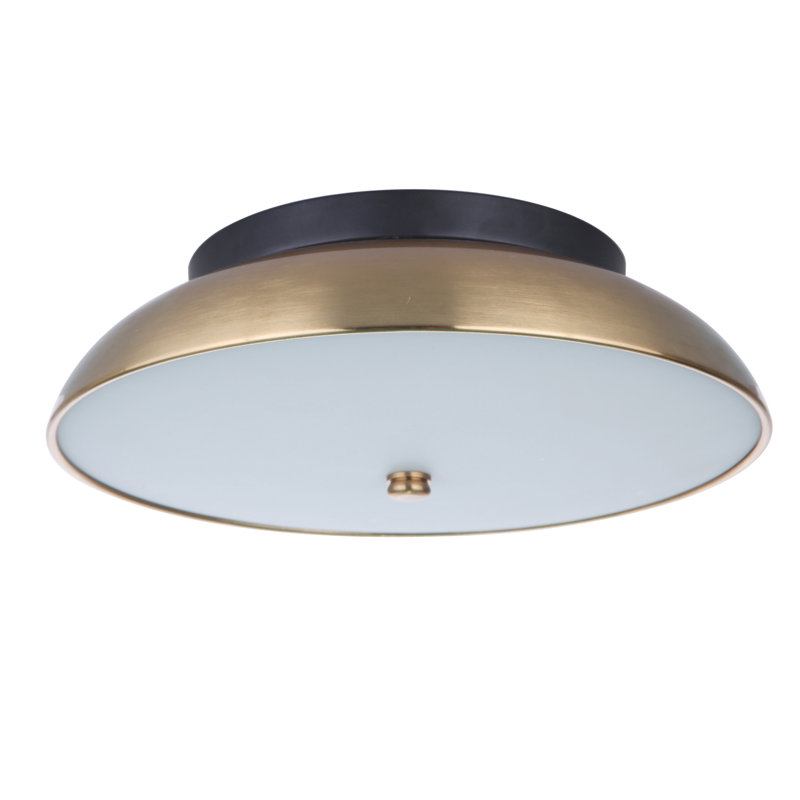 Plafonnier encastré à DEL 1 lumière 10,25 po Soul, Laiton, H 3,8 po x l 10,5 po x P 12,5 po