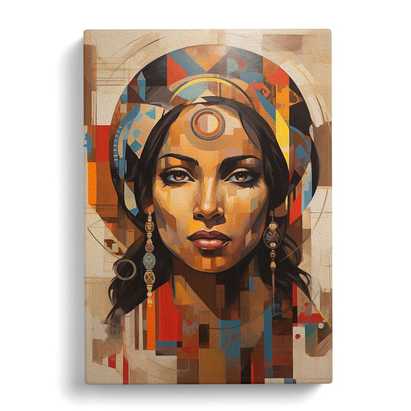 Indian Woman Dadaism - Print on Canvas, 76cm H x 50cm W x 3cm D