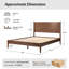Lit en bois massif de style Mid-Century avec tête de lit moelleuse Boneva-1496499248-1496499250