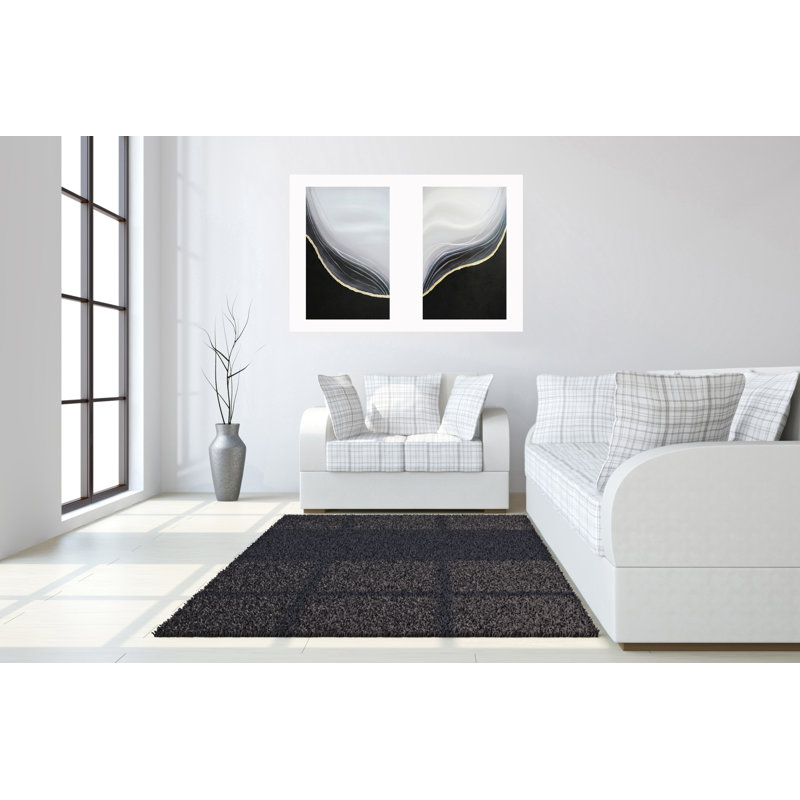 «Midnight Veil Layered Diptych», art mural sur toile - 47 po