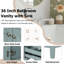 Meuble-lavabo simple 36 po avec plateau en céramique