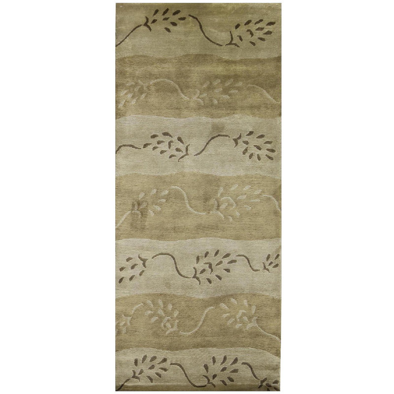 Chemin de table beige noué à la main de haute qualité