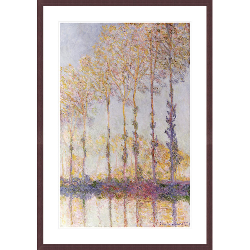 Peupliers sur les rives de l'Epte par Claude Monet, impression giclée sur cadre, H 41,5 po x l 29,09 po