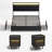 Grise 3 Piece Bedroom Sets,Upholstered Bed With 2 Drawers & 2 Slanted Nightstand-125881432-125881437