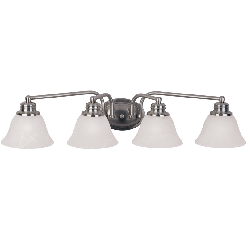 Olli 4 - Light Dimmable Vanity Light, Satin Nickel, Marble
