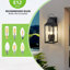 4 lumières 22,6 po Applique murale noire pour lanterne d'extérieur-622509945