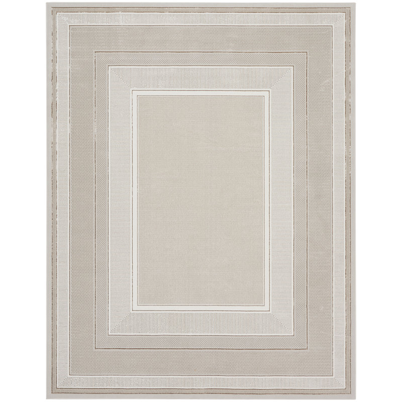 Abye Machine Woven Ivory Recommended Use Rug, Rectangle 160 x 221cm