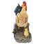 Statue de poulets pontant le perchoir