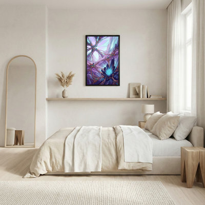 Art mural sur toile violet