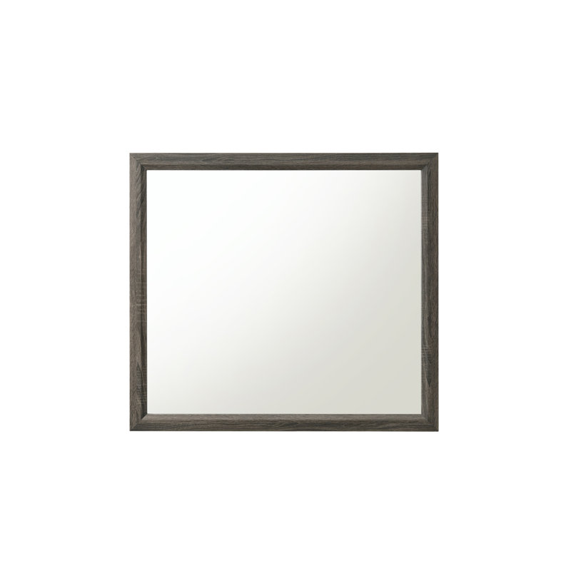 Miroir Valdemar au fini gris patiné