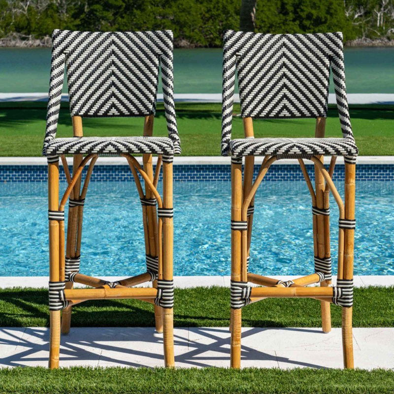 Panama Jack Set 2 Paige Bar Stools, Bar Stool (30” Seat Height)