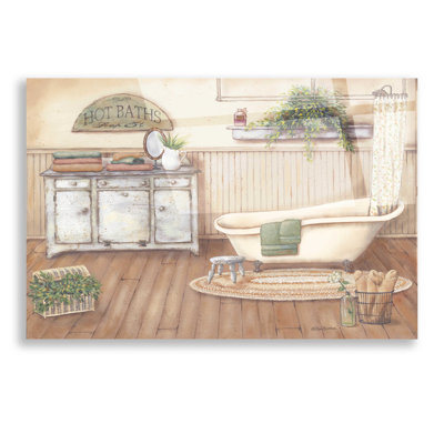 «Vintage Bath I» par Pam Britton - impression sans cadre