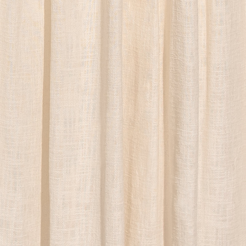Cotton Semi Sheer Curtain Panel Pair, 52" W x 108" L, Ivory
