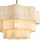 1 - Light Boho Handwoven Drum Wavy Edge Tiered Chandelier