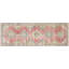 One-of-a-Kind Hand-Knotted 1960s 4'7" x 12'10" Runner Wool Area Rug in Red/Gray/Beige