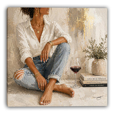 «Neutral Boutique Fashion», art mural sur toile beige, placard beige et café, toile moderne enveloppée GT15417