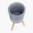 S/2 10/12" DIAMOND PLANTER W/ WOOD LEGS, GRAY (KD)