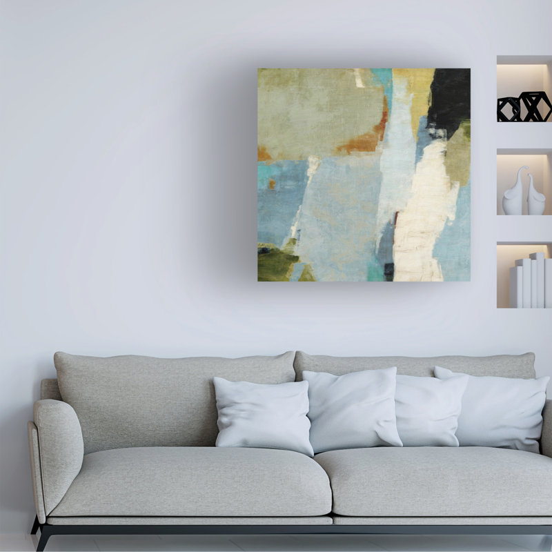 Art mural sur toile tendue - "Mur glissement" Suzanne Nicoll pour décoration de salon, de chambre à coucher ou de bureau - 18 x 18