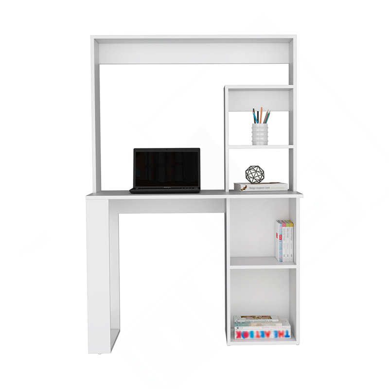 Bureau du Maine avec huche et tablettes, Blanc