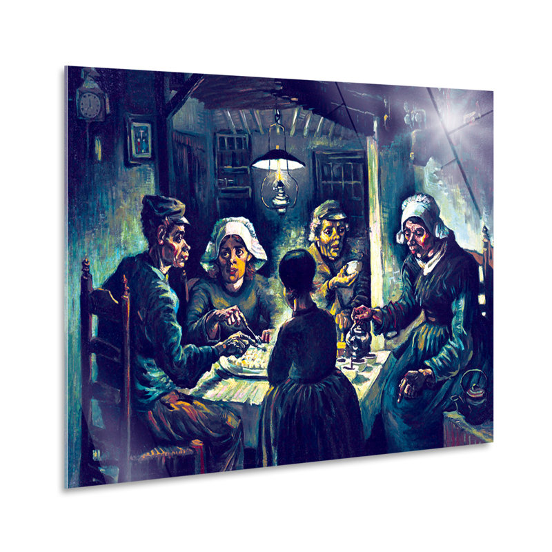 The Potato Eaters 2 by Vincent Van Gogh - Unframed Painting, 65cm H x 95cm W