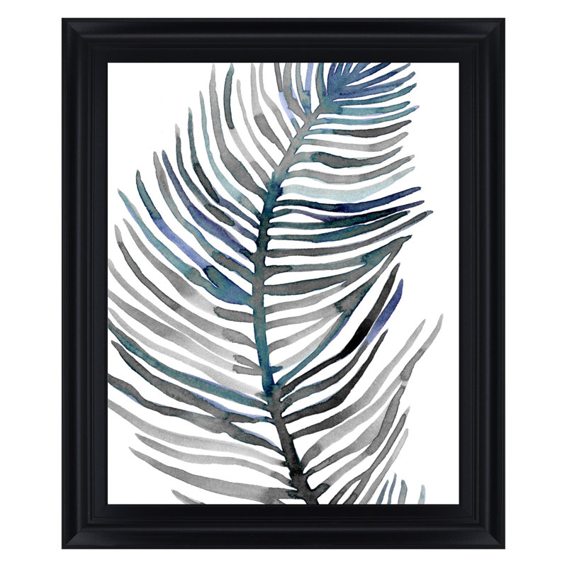 Feuille, art mural murmure - 28 po x 34 po - cadre noir