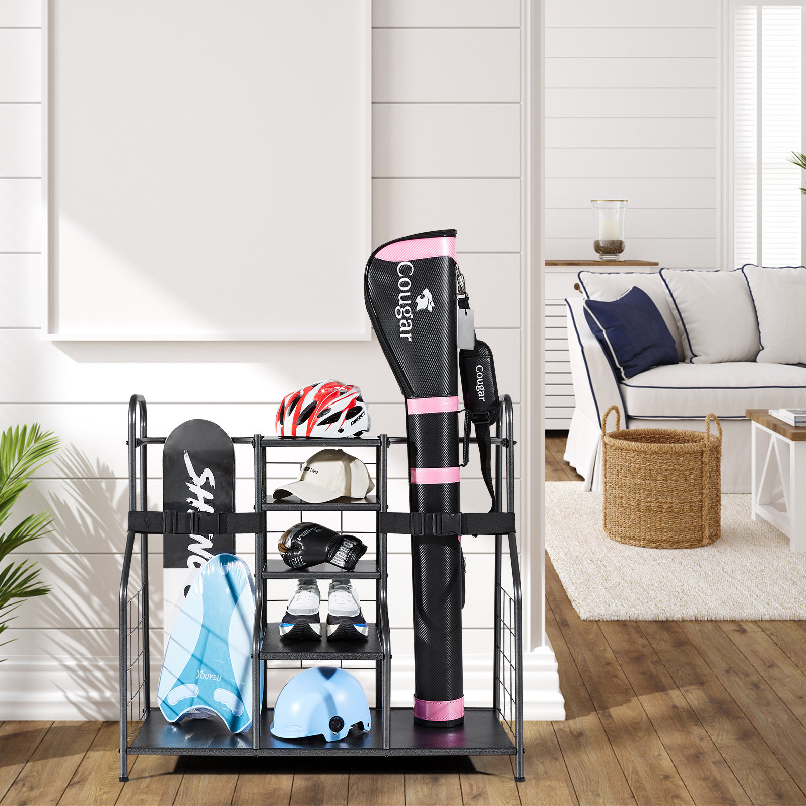 VEVOR Steel Freestanding Adjustable Multi-Use Sports Rack | Wayfair