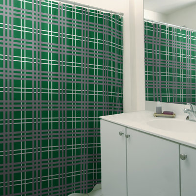 Rideau de douche simple à carreaux Philadelphia