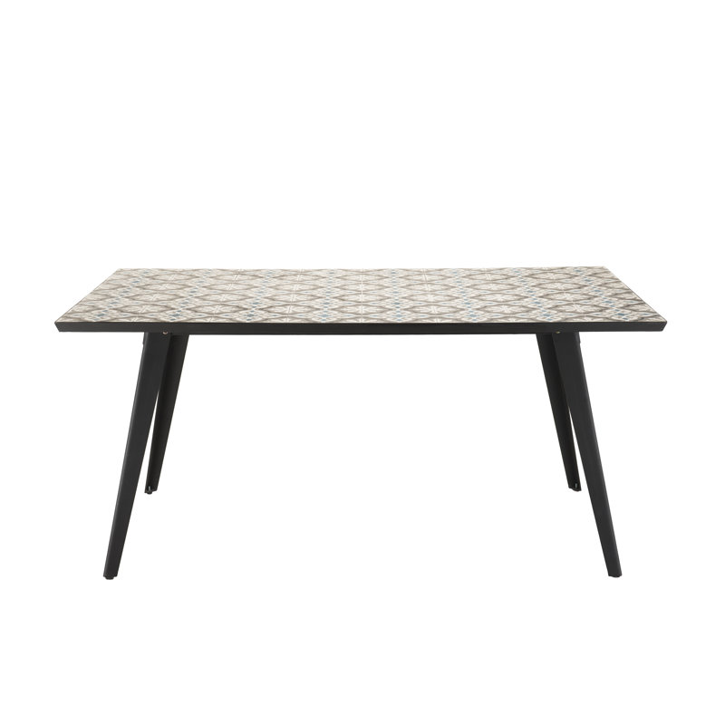 Karley Rectangular Metal Outdoor Dining Table , 162cm cm W 102cm cm D