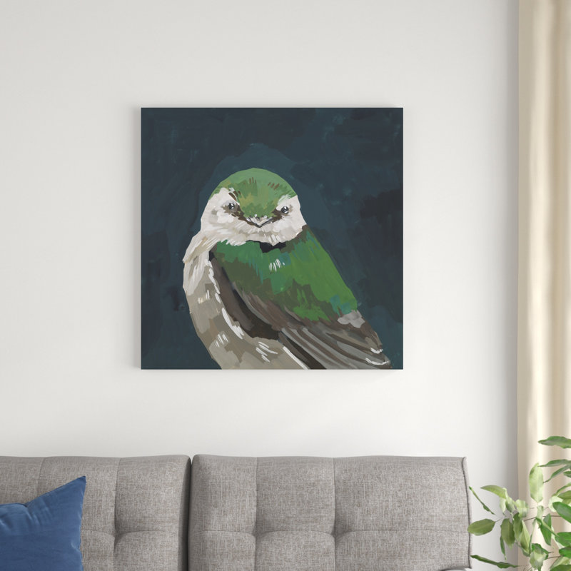 «Vivid Bird III» par Melissa Wang - peinture sur toile tendue, H 30 po x l 30 po