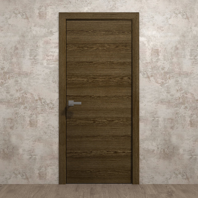 Slab Door Panel | Ego 5000 | Wood Veneer Doors | Pocket Closet Sliding Barn, 28'' x 80'', Marble Oak