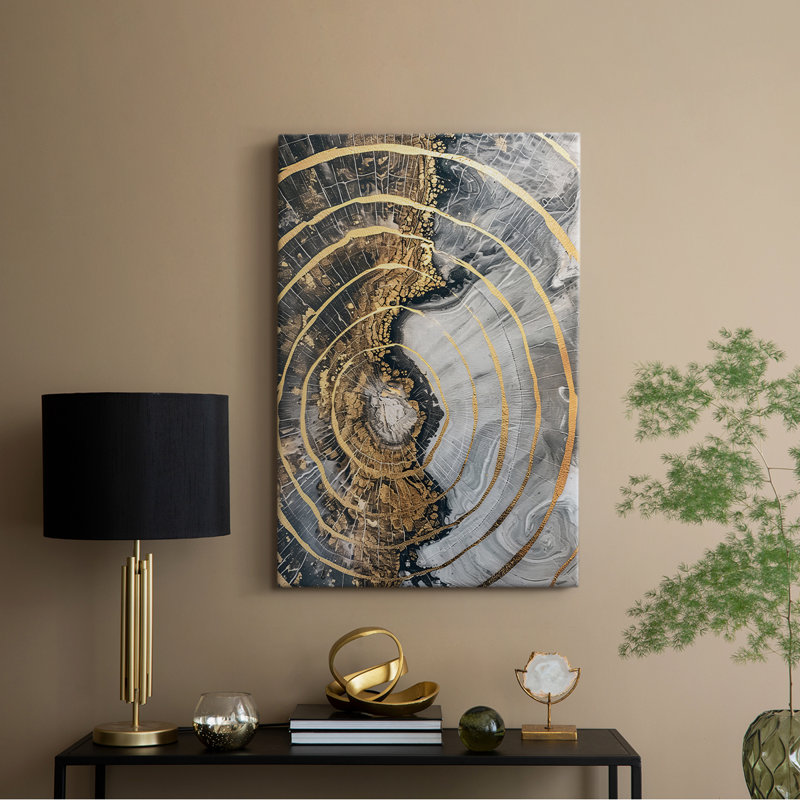 Série ABSTRACT CCLXVII - Toile tendue avec châssis Premium - Prêt à être accroché, H 18 po x l 12 po