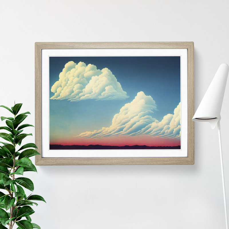 Unbelievable Clouds - Framed Print, 46cm H x 64cm W x 2cm D, Oak