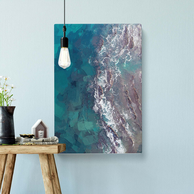Aerial View of the Ocean in Abstract - Wrapped Canvas, 76cm H x 50cm W x 3cm D