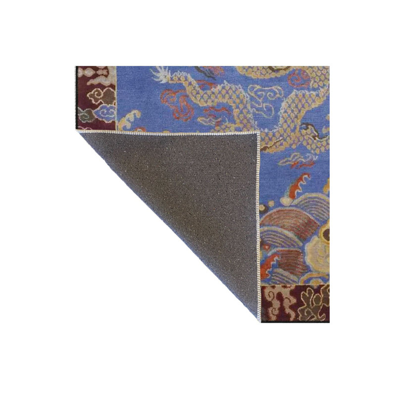 Tapis tissé coloré lavable Dragon, Sous-tapis carré 3 pi 3 po inclus