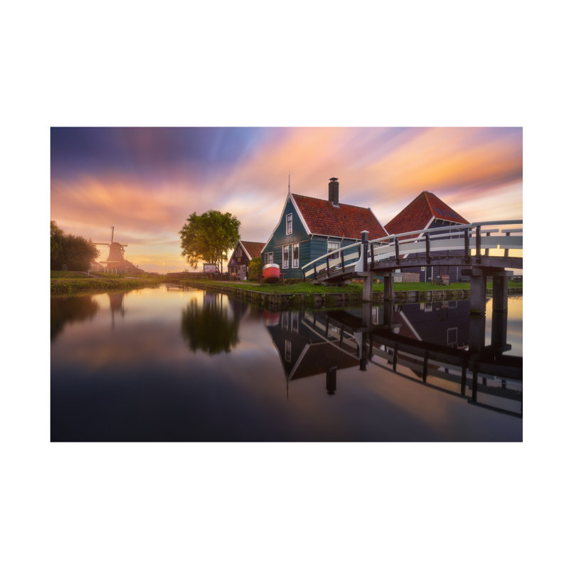Œuvre sur toile «Bachelor Carlos F. Turienzo Zaanse Schans», H 30 po x l 47 po