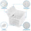 Montez-le! Caisse de rangement pliante en plastique, contenant de distribution pliable avec couvercle attaché, capacité de 65 litres, transparent (ensemble de 3)