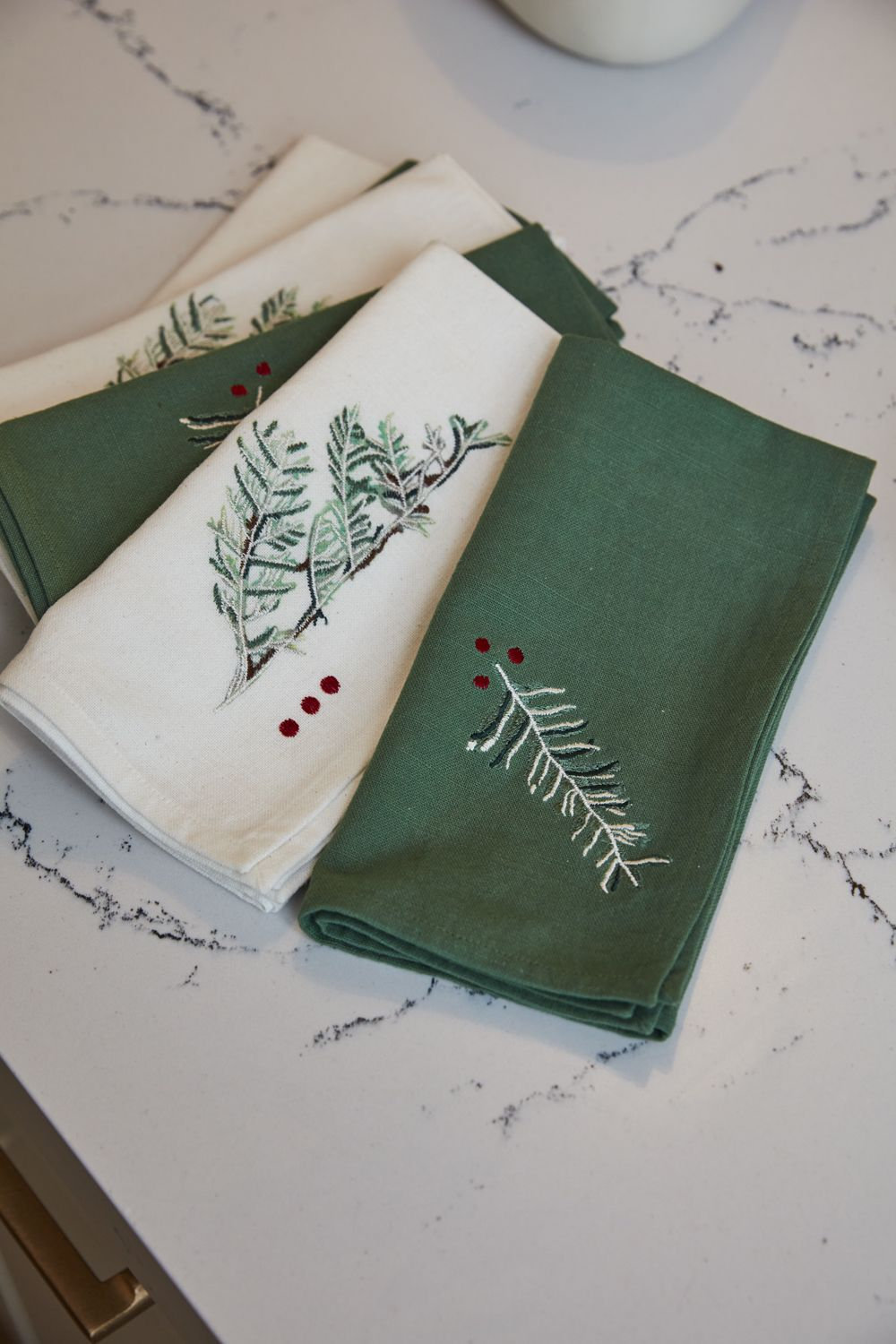 Melina Linen Floral Square Napkin