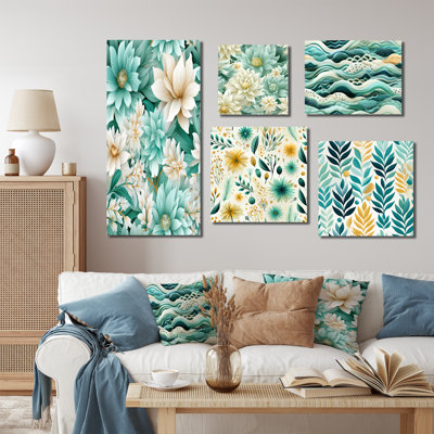 Bohémien, rêve, émeraude, dahlia, motif I