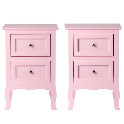 Armoire de rangement 2 tiroirs Authement (ensemble de 2)