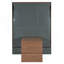 Lit escamotable double avec bureau pliable - Lit escamotable mural - Noyer et gris-1849770383