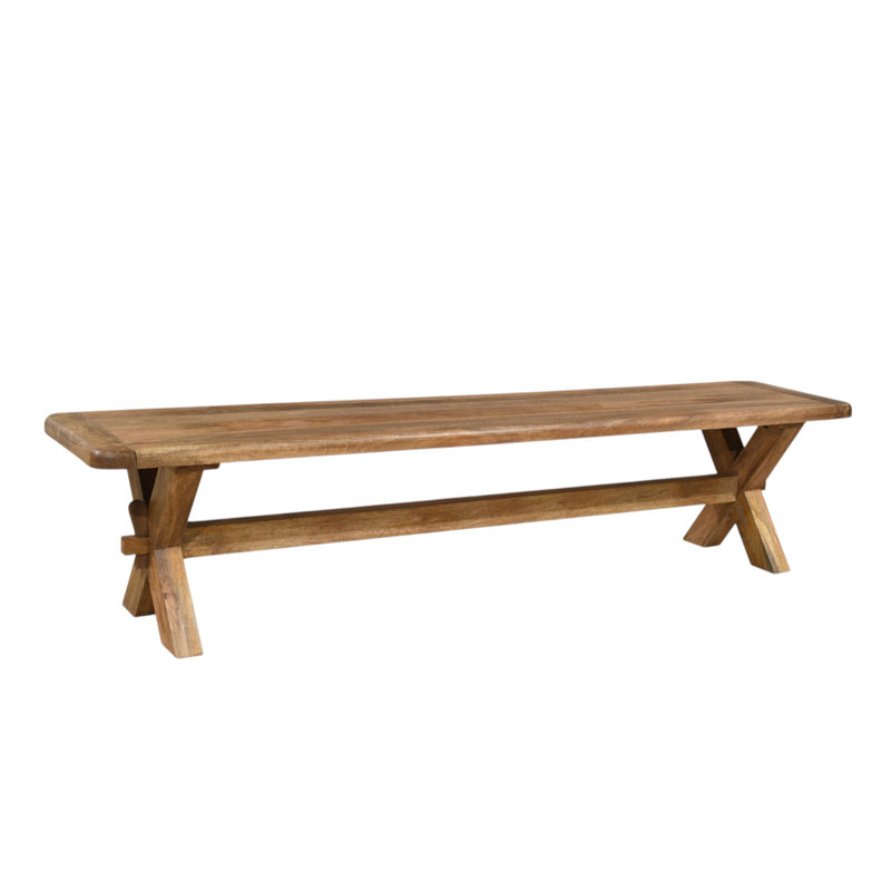 Dorchester Mango Wood Bench, 45cm H x 200cm W x 45cm D