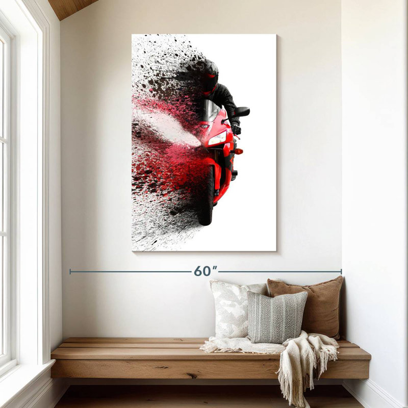 Mehar Fading Motorcycle, 48" H x 32" W