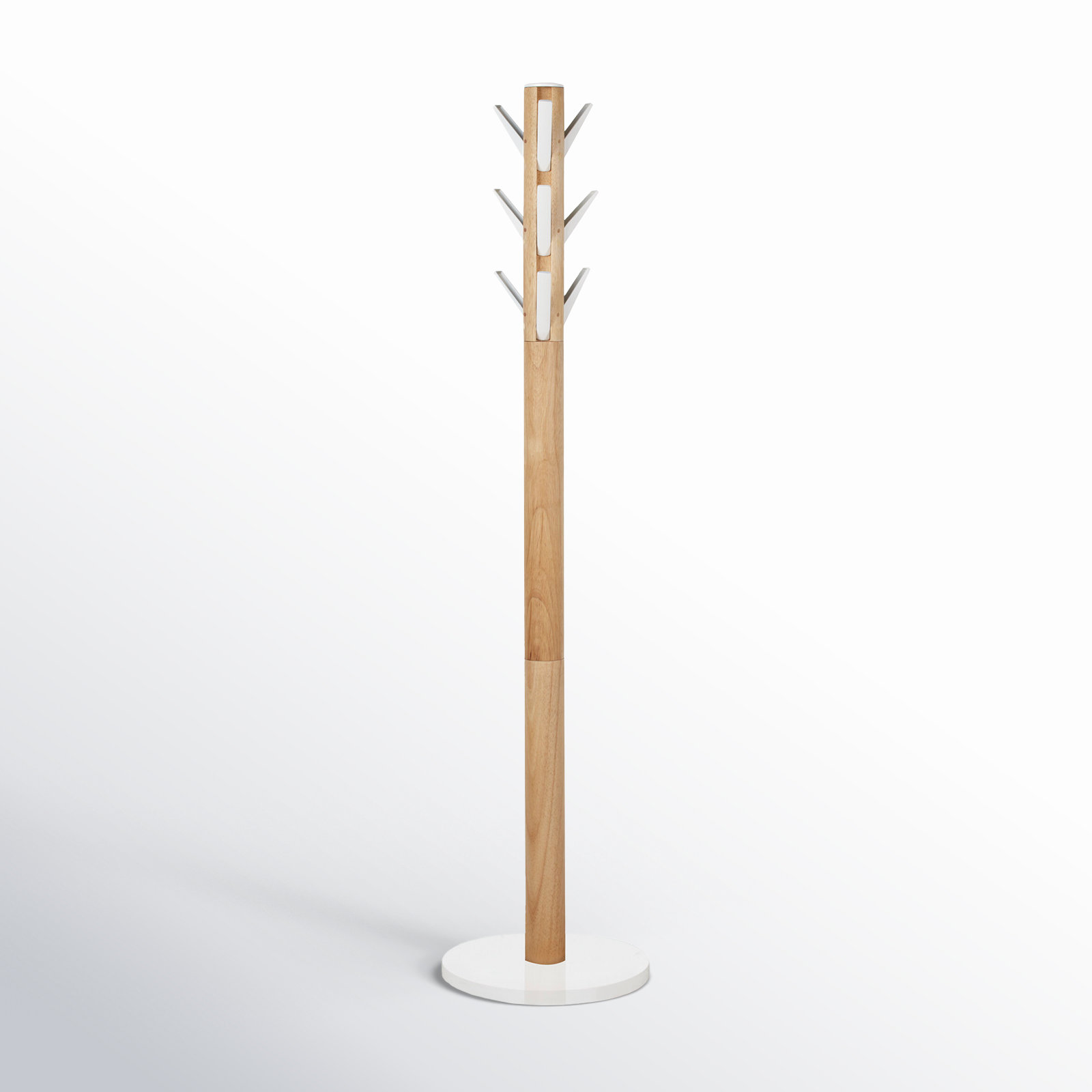 9 - Hook Freestanding Coat Rack, Natural