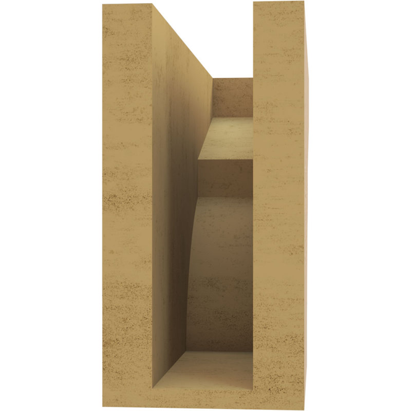 Monterey grain de bois TimberThane queue de chevron, brun clair apprêté, H 8 po x l 12 po x P 4 po