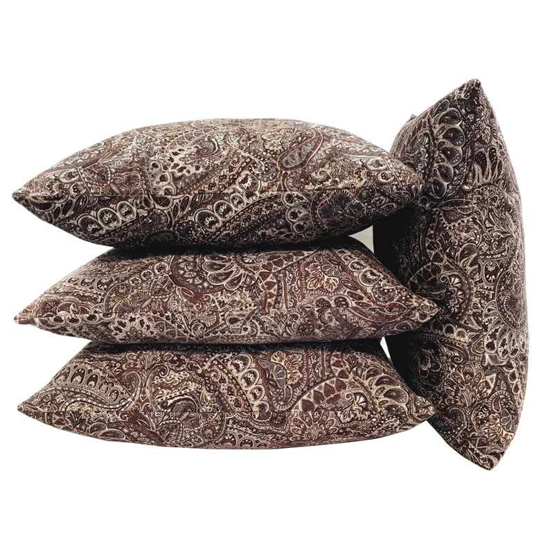 Housse de coussin carrée, Cendre pourpre / Pourpre foncé, 18" x 18"